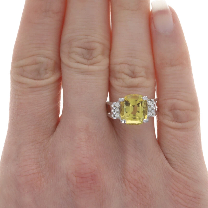 Yellow beryl engagement ring sale