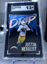 Justin Herbert NFL DRIP SGC 9.5 2021 Panini Prestige Case Hit! 