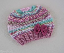 PRECIOUS NEWBORN KNITS BEGINNERS BABY KNITTING PATTERN EASY  DK HAT IN 4 SIZES