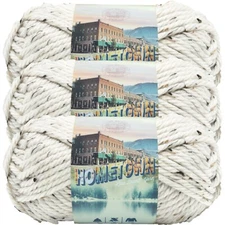 (3 Pack) Lion Brand Yarn 135-302H Hometown Bulky Yarn, Aspen Tweed