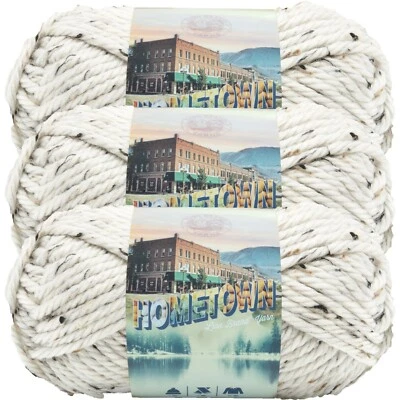 (3 Pack) Lion Brand Yarn 135-302H Hometown Bulky Yarn, Aspen Tweed