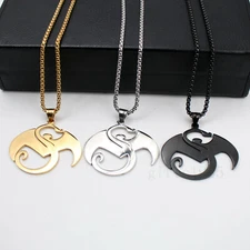 3 tone Large strange music charm S.steel pendant TECH N9NE curb box necklace