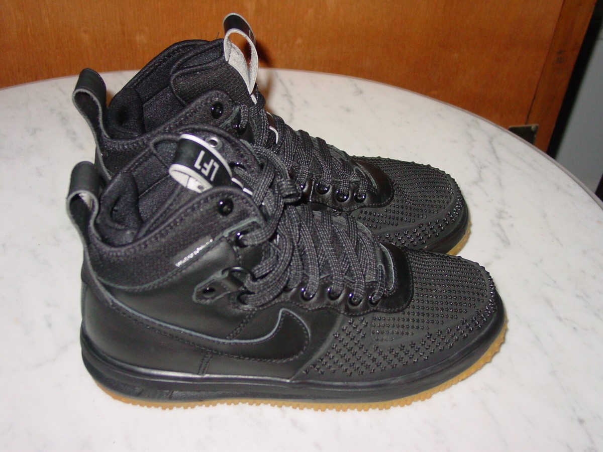 2016 Men Nike Lunar Force 1 Black/Gum/Metallic Siver 805899-003