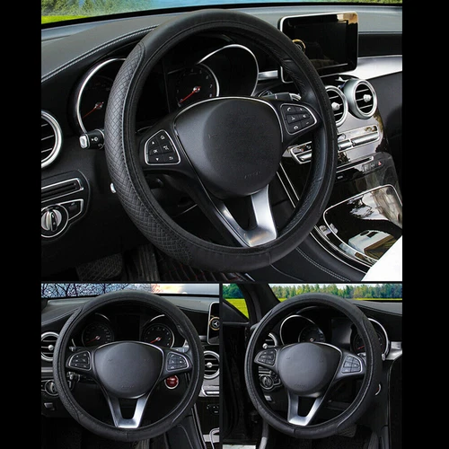 PU Leather Car Steering Wheel Cover Good Grip Auto Car Accessories 15"/37-38CM - Bild 8 von 22
