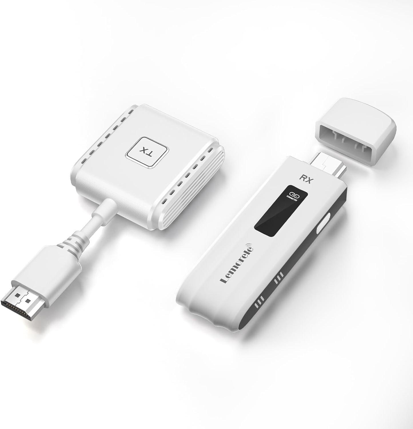 Lemorele Wireless HDMI Transmitter & Receiver Extender, Plug & Play, 164FT Range