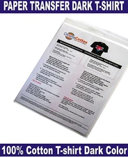 10 ChromaCotton Transfer Paper 11x17 for for Black and Dark T-shirt Cotton