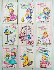 9 Retro Inspired Easter Handmade Pocket Letter Cards Journals Scrapbook Crafts