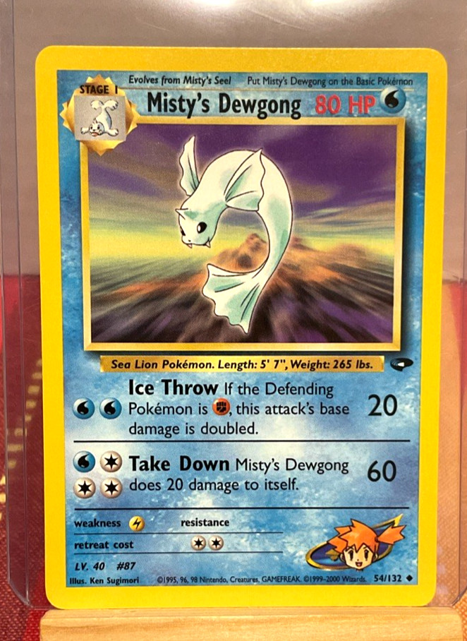 POKEMON Misty's Dewgong 54/132 Gym Challenge Set, Uncommon, NM Condition
