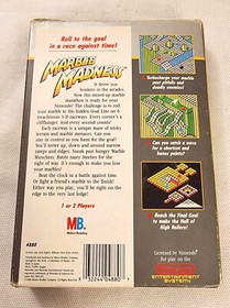 MARBLE MADNESS BOX, MANUAL AND ORIGINAL INSERTS WITH STYROFOAM! (NES)