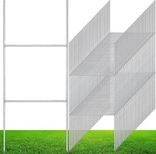 100 Heavy Duty H Stakes for Yard Signs - Weatherproof Metal Holders