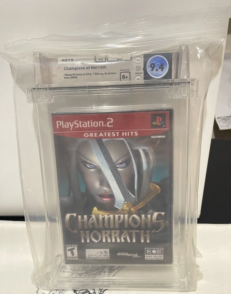PS2 PlayStation 2 Champions Of Norrath Factory Sealed WATA Graded 9.4 - B+ Seal - Image 3 of 4