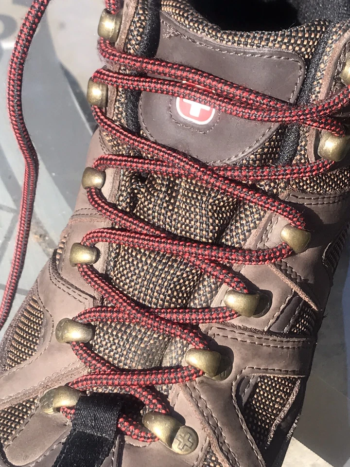 Swiss Gear Zapatos Para Hombres 8 Senderismo Botas de Cuero Marrón talla FM8330.74 Foto 4 de 4