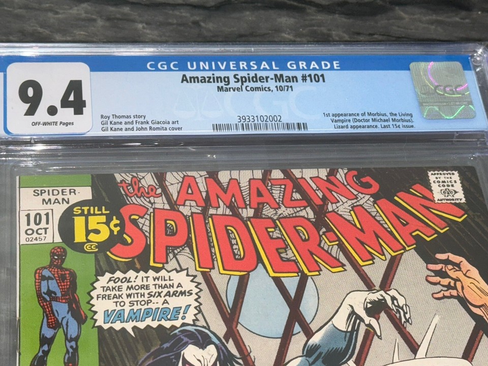 AMAZING SPIDERMAN 101 CGC 9.4 1971 1ST APP MORBIUS (JARED