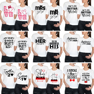 Happy Valentine's Day Love Goals Paar Romantik Liebe passende T-Shirts #VD1