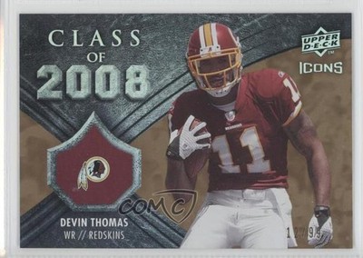 2008 Upper Deck Icons Class of Rainbow Gold 12/99 Devin Thomas Rookie RC 0a1