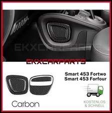 Echt Carbon Mittelkonsole Blende Aufkleber für Smart Fortwo ForFour 453 2015-21