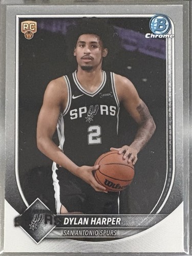 Topps 2025-26 Chrome Dylan Harper Rookie #252 Bowman Rising Spurs Basketball
