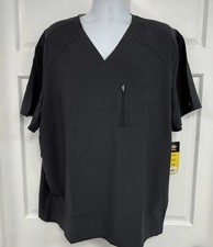 NWT Dickies Mens 2XL Scrub Top Pewter Gray Retro Scrubs Stretch Uniform RN