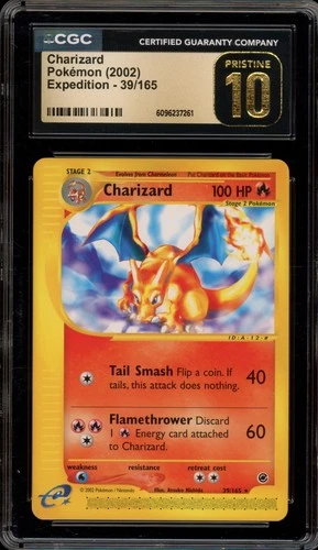 Pokemon Charizard Expedition NON Holo Rare #39 CGC 10 Pristine