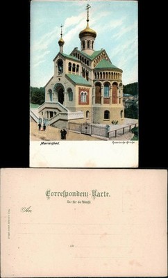 Postcard Marienbad Mariánské Lázně Russisch-orthodoxe Kirche 1907