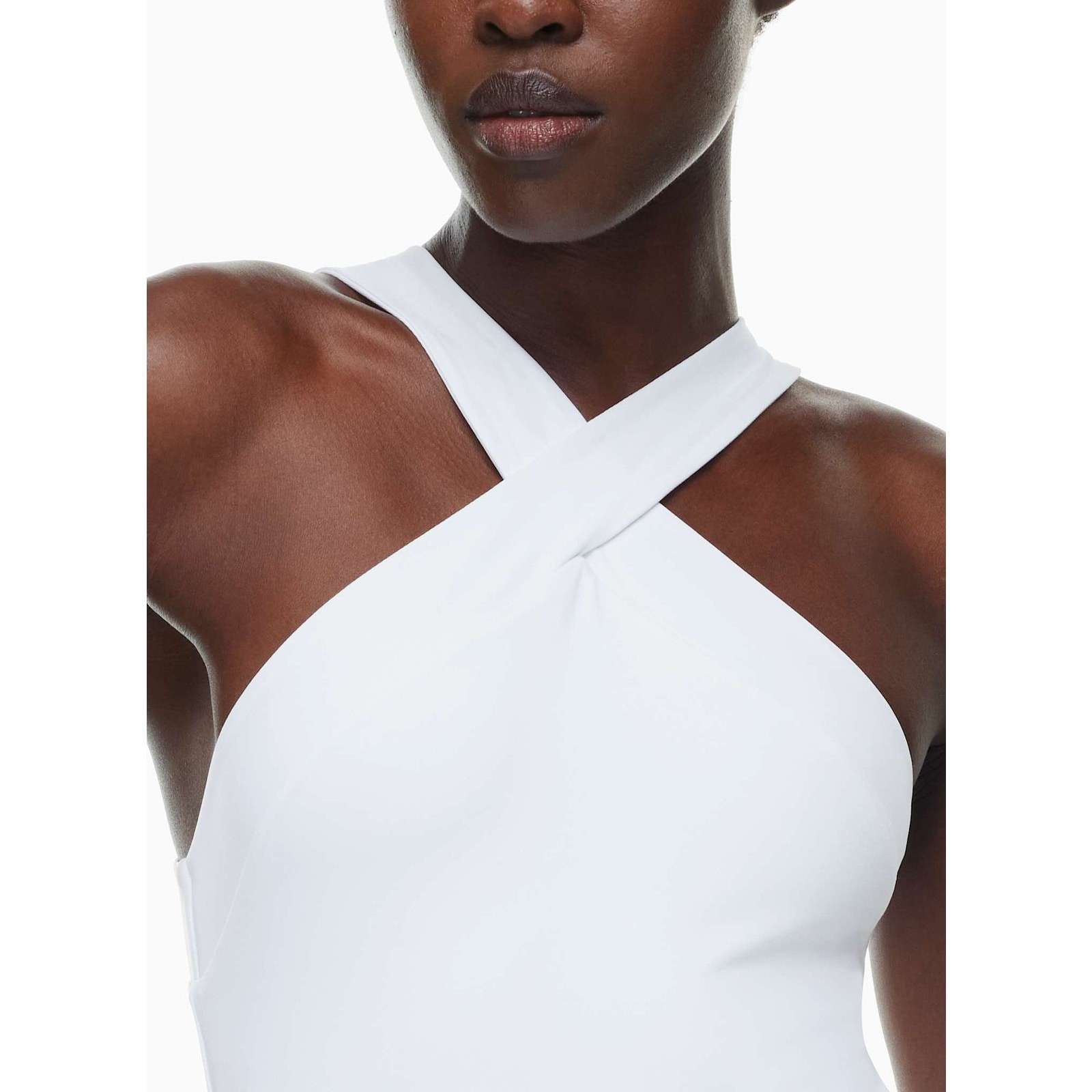 Aritzia Babaton Steel Blue Contour Criss Cross Ha… - image 4