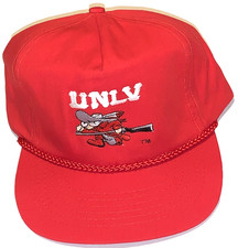 Rare 1990s UNLV Runnin Rebels University of Nevada Las Vegas Embroidered Hat NEW