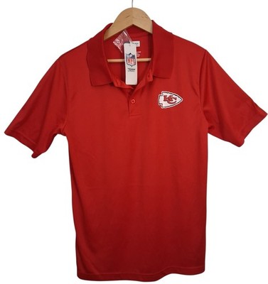 Kansas City Chiefs Golf Polo Shirt Mens M Red Short Sleeve NFL Team Apparel NWT