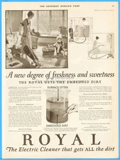 1923 P A Geier Co Cleveland Ohio Royal Vacuum Cleaner Sweeper Freshness Ad