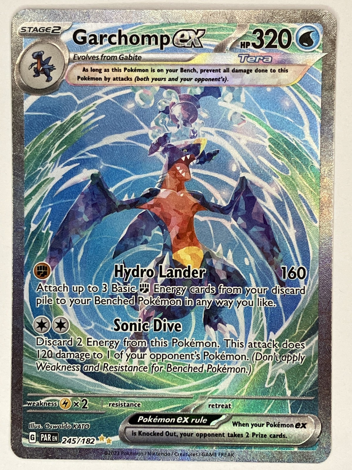 Garchomp ex NM SIR 245/182 Paradox Rift Pokemon TCG Holo
