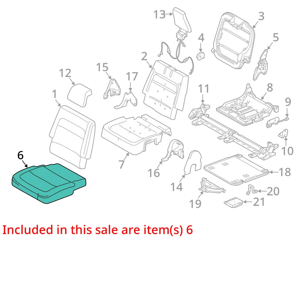 FITS 2013-2015 FORD FLEX COVER ASY - REAR SEAT CUSH DA8Z7463804BD -  NEW OEM - Imagem 2 de 3