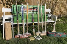 Jaques 6 Player Cheltenham Deluxe Croquet Set Brass-ringed Mallets NEW