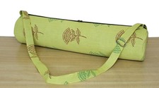 Indian Green Flower Yoga Mat Carrier Bag Mandala Large Shoulder Strap