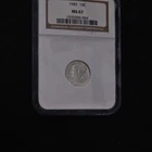 1945 Mercury Dime NGC MS 67 10C Silver Philadelphia KM#140