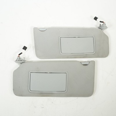 2008 - 2012 Honda Accord Driver Passenger Sun Visor Set Gray Cloth OEM Suede
