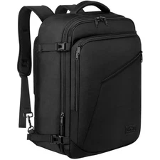 Extra Large 45L Expandable Carry-On Backpack - Water Resistant & Travel Approved