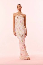 LoveShackFancy Brynthe Silk-Blend Fruit Print Dress