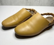 Earth Origins Sling back Mules Ren Yellow Leather Size 9 Shoes
