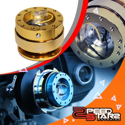Chrome Gold Universal 6 Bolt Steering Wheel GEN 2.0 Quick Release Hub Adapter