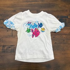 VTG RARE OshKosh B'Gosh Miss Fishy Graphic T-Shirt Baby Girl 18M Puffy Sleeve