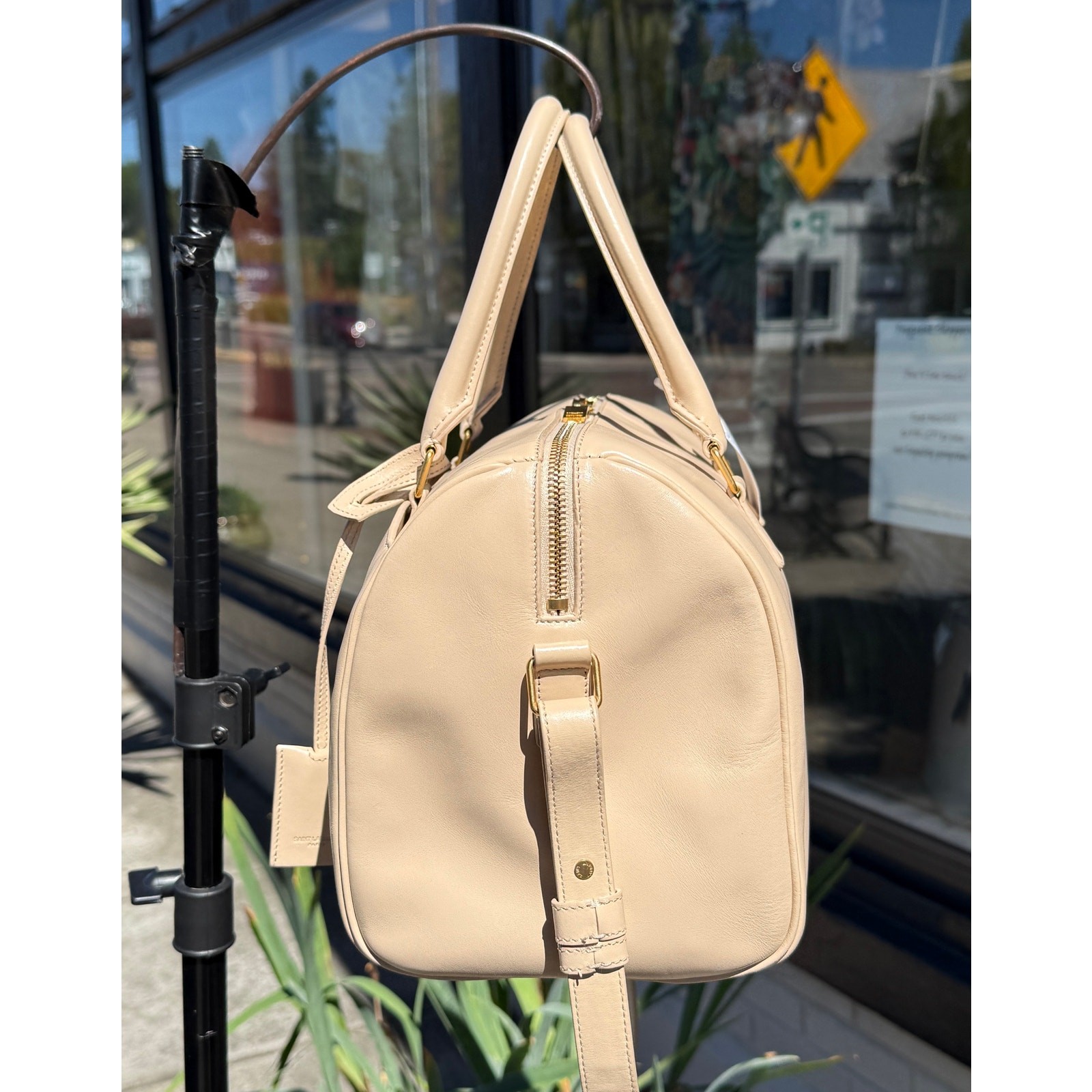 Borsa Boston SAINT LAURENT bambino borsone pelle marrone chiaro