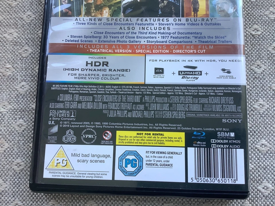 CLOSE ENCOUNTERS 4K DISC & 2 DISC BLU-RAY EDITION - Image 4 of 4