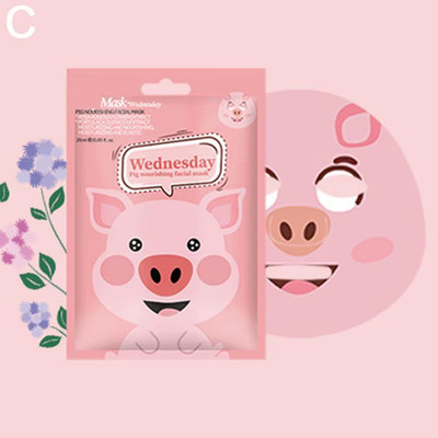 1/7Pcs Cartoon Facial Mask Deep Hydrating Sheet Mask Moisturizing Tender Skin Ma