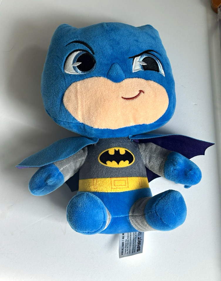 DC Comics Batman Blue/Gray Plush Stuffed Animal w/ Cape Small 2015 MPN ...