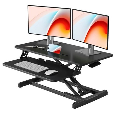 Standing Desk Converter, 32'' Wide Height Adjustable Sit Stand Up Desk Riser w...