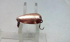 Vintage WORTH FERRET Copper 7/8" Fly Rod Wobble WIGGLE Spoon 2/32z Fishing Lure