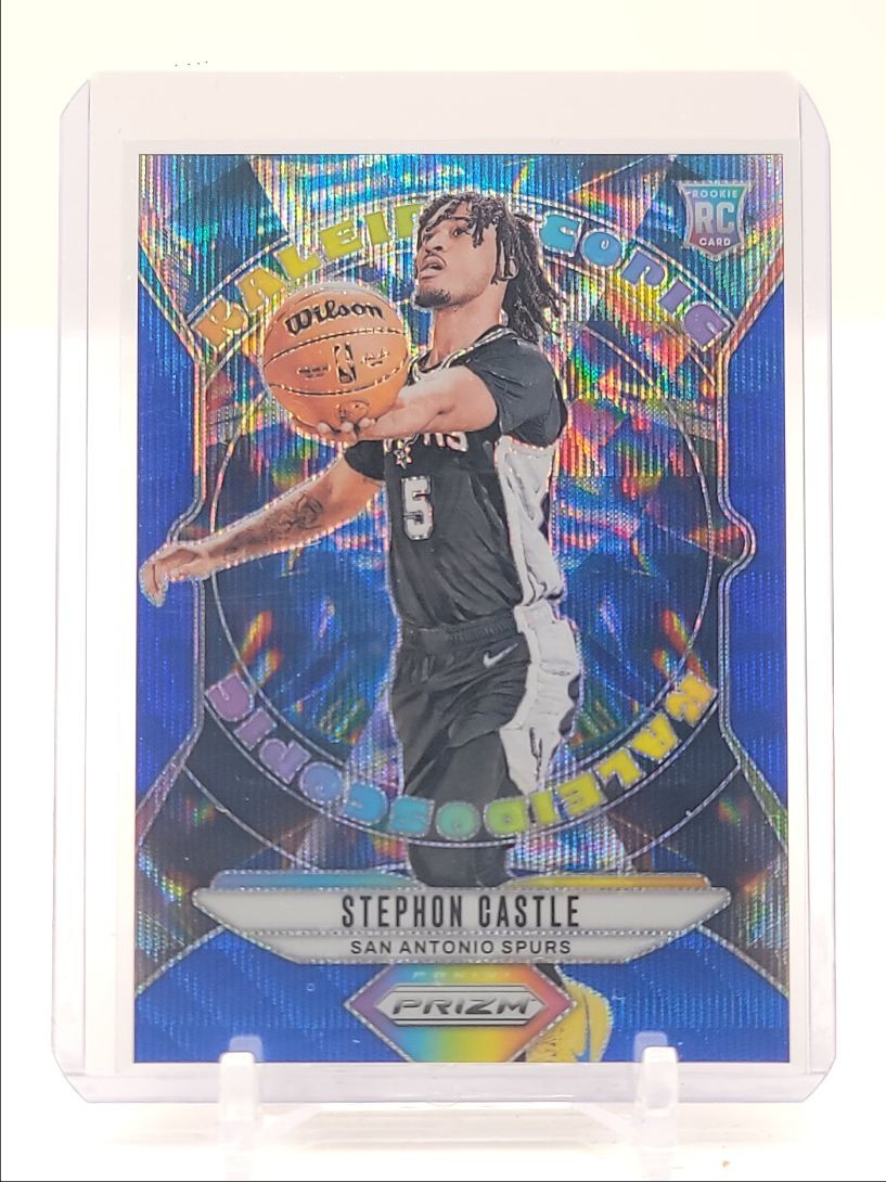 STEPHON CASTLE 2024-25 PRIZM KALEIDOSCOPIC ROOKIE BLUE WAVE RC /175 Q4966