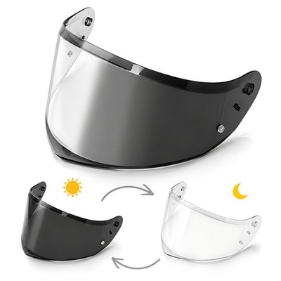 Clear To Dark Photochromic Replacement Helmet Visor Auto Tint Fits For LS2 FF808