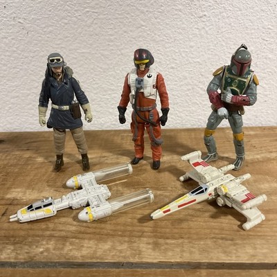 Lot Of Action Figures Star Wars & Ships Hot Wheels Hasbro Boba Fett Starship