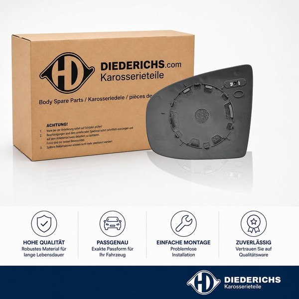 Spiegelglas Aussenspiegel Rechts Diederichs 1291028 FÜR BMW Ersatzglas Spiegel-image