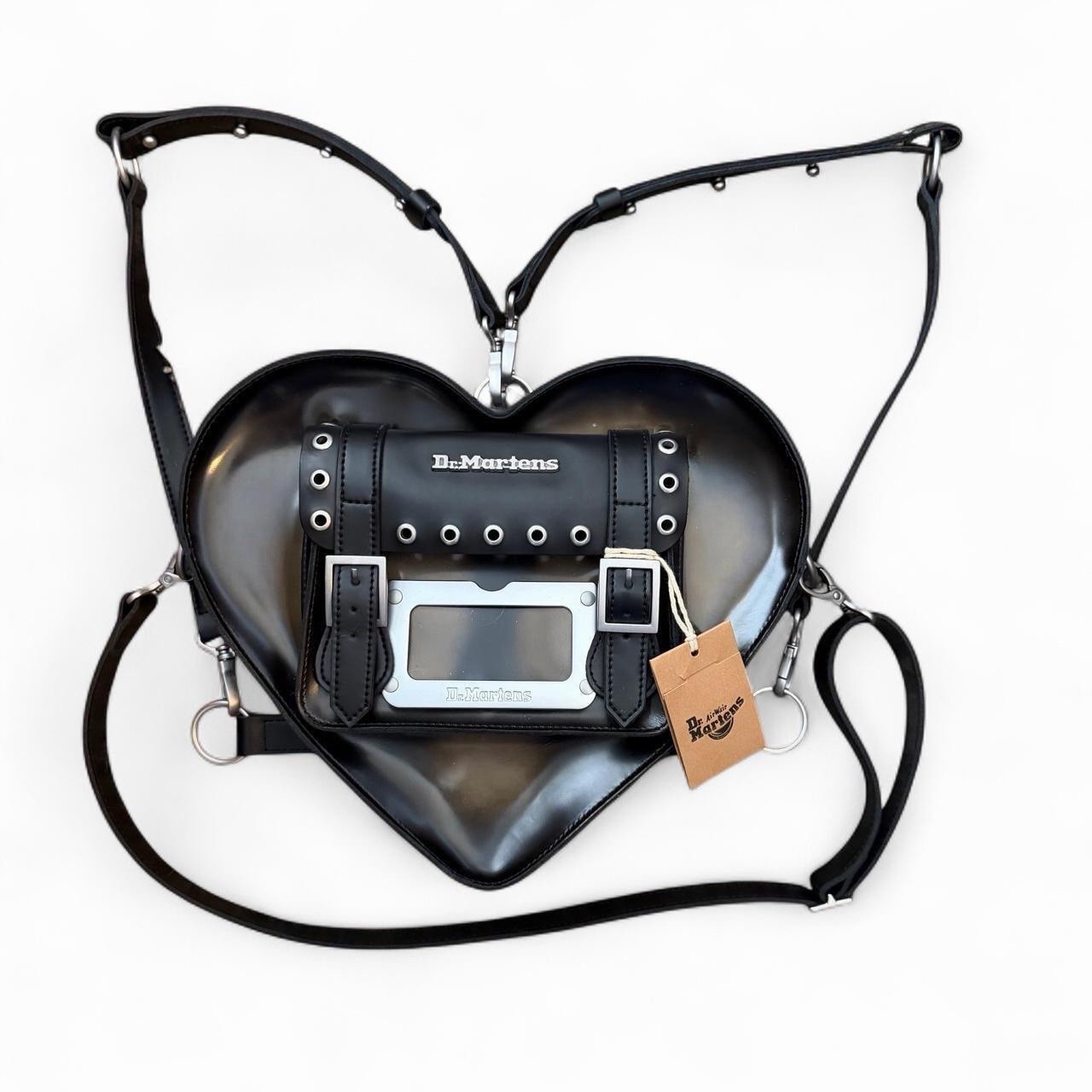 Dr. Martens AD015772 2-Way Heart Backpack Shoulder Bag NWT Rare Limited Black
